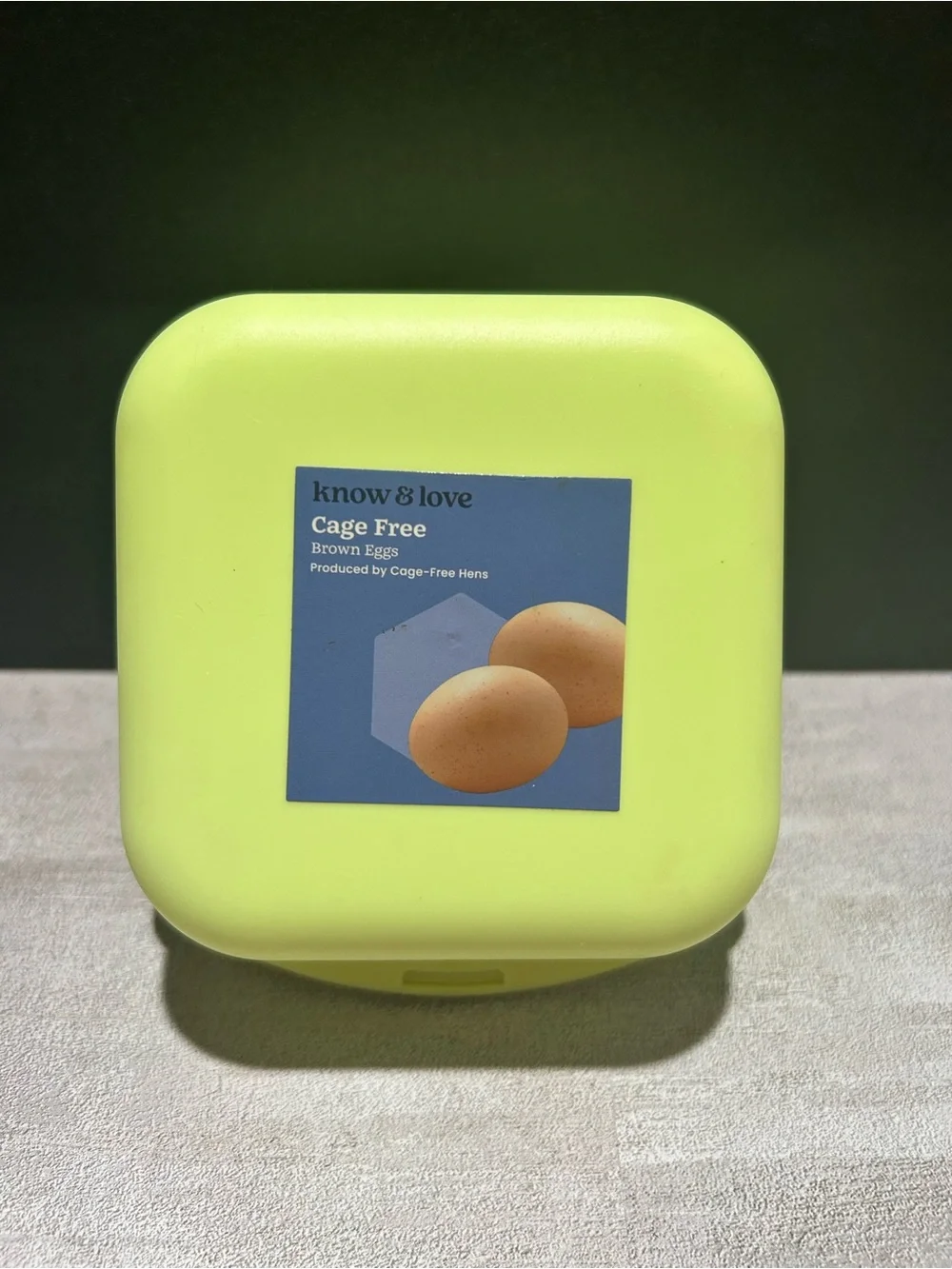 know & love Cage Free Egg Container - Neon Yellow